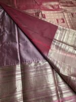 Maroon & Gold Zari Semi Silk Saree - Image 5