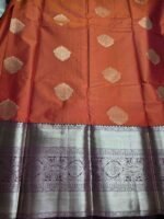Orange Semil Silk Saree - Image 3