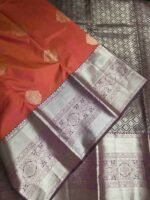 Orange Semil Silk Saree - Image 5