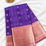 Purple & Pink Semil Silk Saree