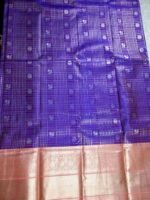 Purple & Pink Semil Silk Saree - Image 2