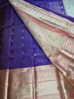 Purple & Pink Semil Silk Saree - Image 3