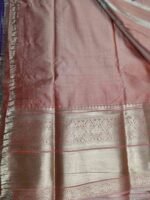 Purple & Pink Semil Silk Saree - Image 4