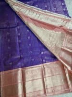 Purple & Pink Semil Silk Saree - Image 5