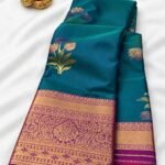 Ramar Blue & Purple Semil Silk Saree