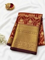 Red Semil Silk Saree