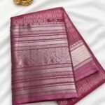 Maroon & Gold Zari Semi Silk Saree
