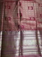 Maroon & Gold Zari Semi Silk Saree - Image 3