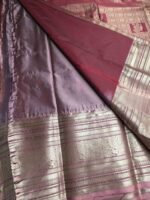 Maroon & Gold Zari Semi Silk Saree - Image 4