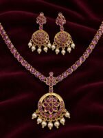 Red Short Necklace Set - Image 2