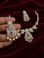 Stunning Diamond Short Necklace Set - Image 2