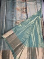 Virasat Mint - Plum Brocade Kanjivaram Semi-Silk Saree - Image 2