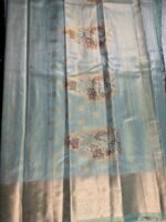 Virasat Mint - Plum Brocade Kanjivaram Semi-Silk Saree - Image 3