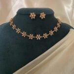Classic South Indian Daisy Stone Attigai & Studs