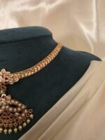 Micro Gold-Polished Chevron Chain Attigai - Image 2