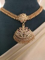 Micro Gold-Polished Irattai Mayil  Attiyal