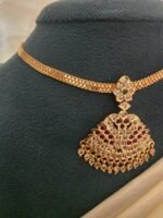 Micro Gold-Polished Peacock Motif Attigai - Image 3
