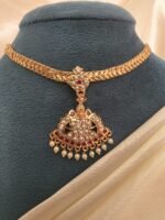 Micro Gold-Polished Amman Attigai with Pearl - Image 2