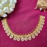 Peacock Coin  Gold Choker Necklace