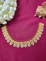 Peacock Coin  Gold Choker Necklace
