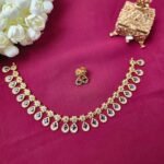 Royal Sapphire Blue Teardrop Collar Necklace Set