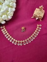 Royal Sapphire Blue Teardrop Collar Necklace Set